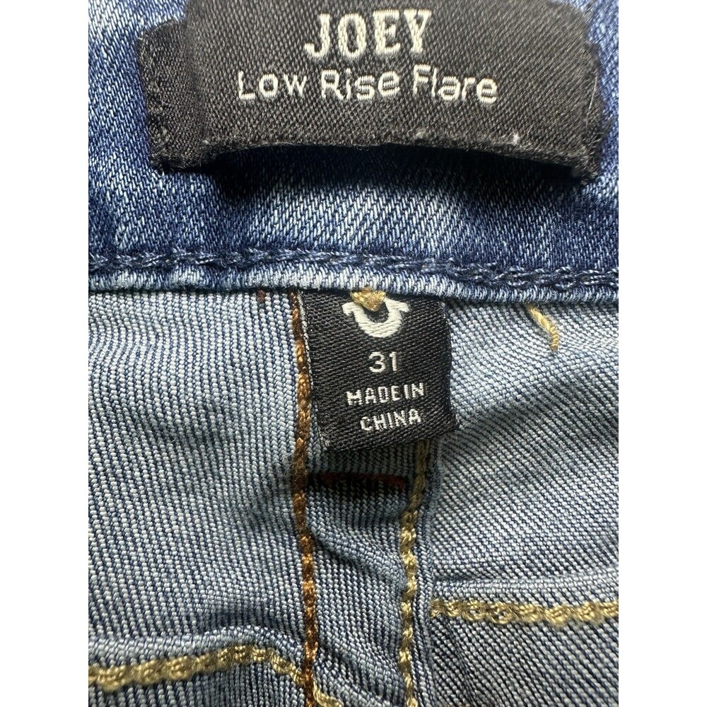 *SOLD OUT* TRUE RELIGION Joey Low Rise Flare Distressed Jeans‎ Women's 31 - Picture 9 of 16